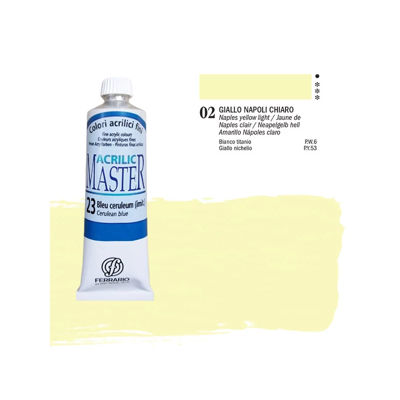Ferrario Master akrilna boja, 60 ml - 02, napoli yellow light