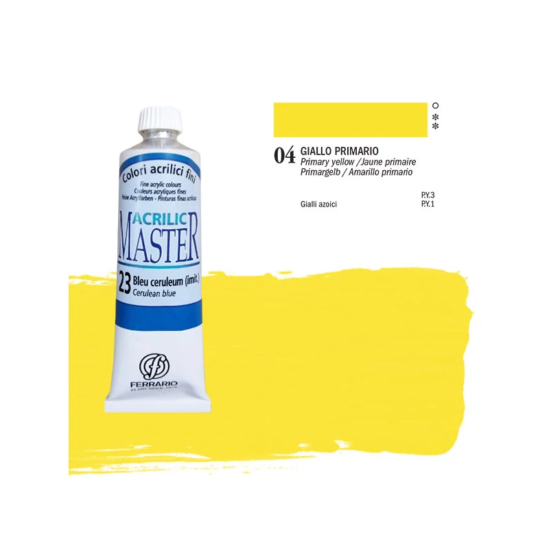 Ferrario Master akrilna boja, 60 ml - 04, primary yellow