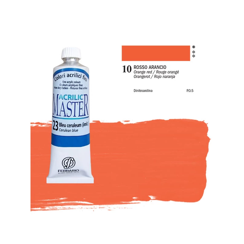 Ferrario Master akrilna boja, 60 ml - 10, orange red