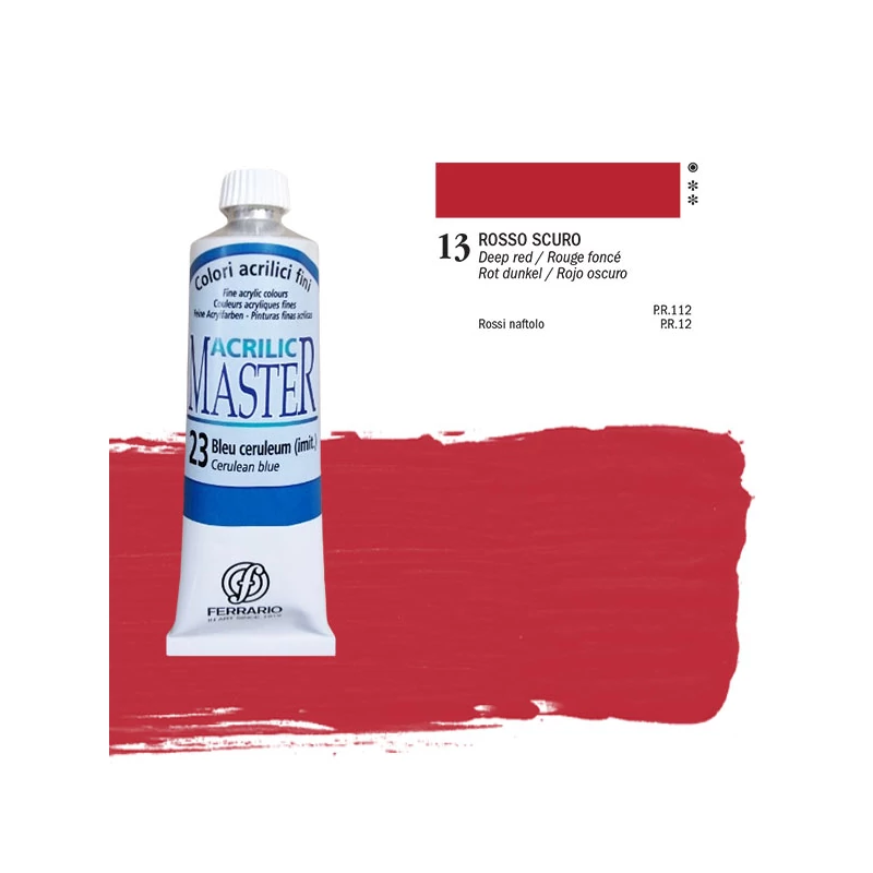 Ferrario Master akrilna boja, 60 ml - 13, deep red