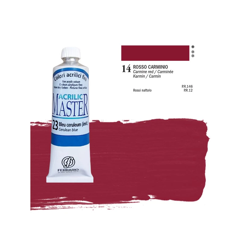 Ferrario Master akrilna boja, 60 ml - 14, carmine