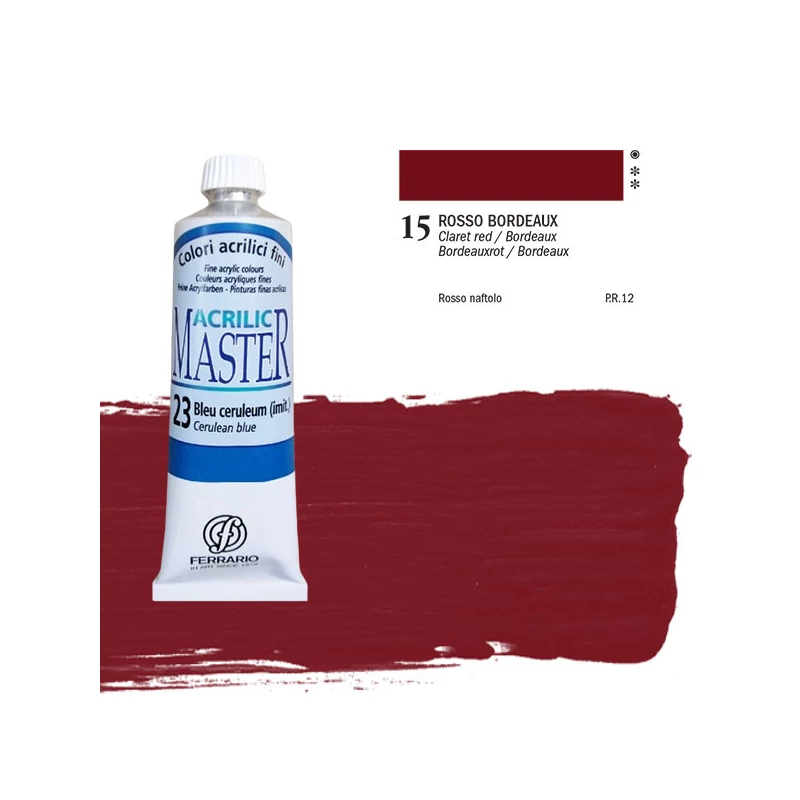 Ferrario Master akrilna boja, 60 ml - 15, claret red
