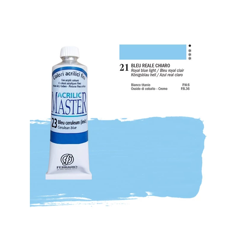 Ferrario Master akrilna boja, 60 ml - 21, king's blue light