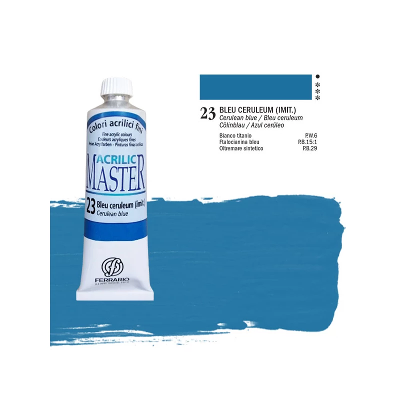 Ferrario Master akrilna boja, 60 ml - 23, cerulean blue
