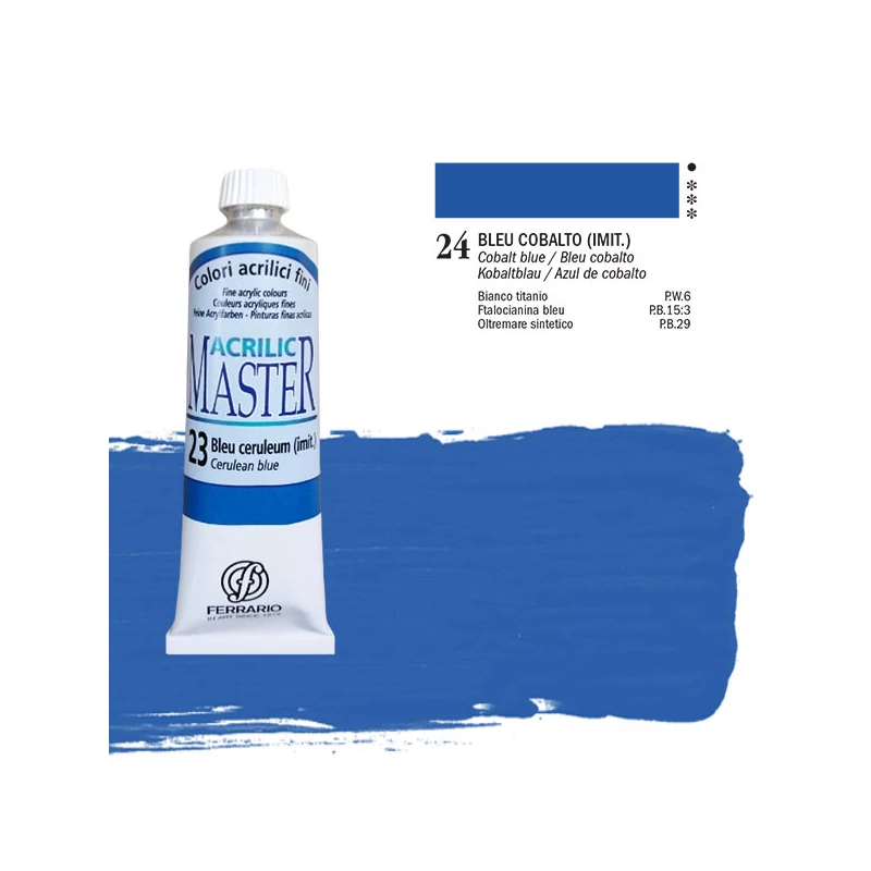 Ferrario Master akrilna boja, 60 ml - 24 , cobalt blue