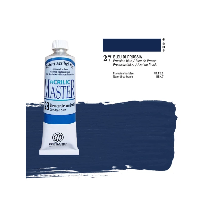 Ferrario Master akrilna boja, 60 ml - 27, prussian blue