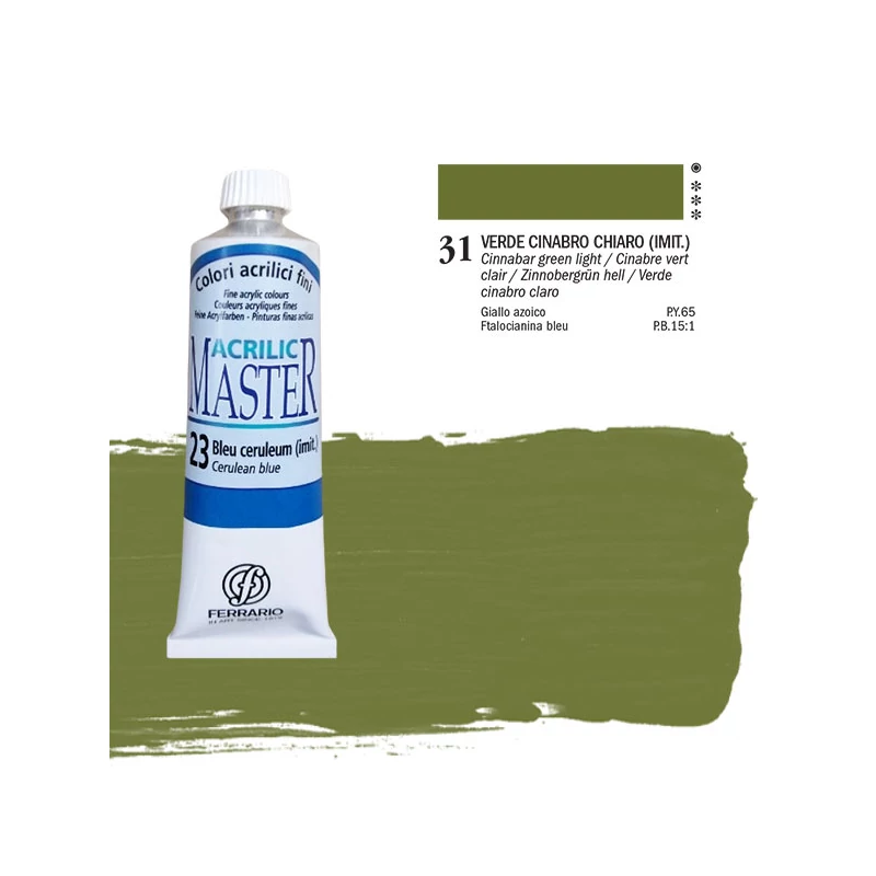 Ferrario Master akrilna boja, 60 ml - 31, cinnabar green light