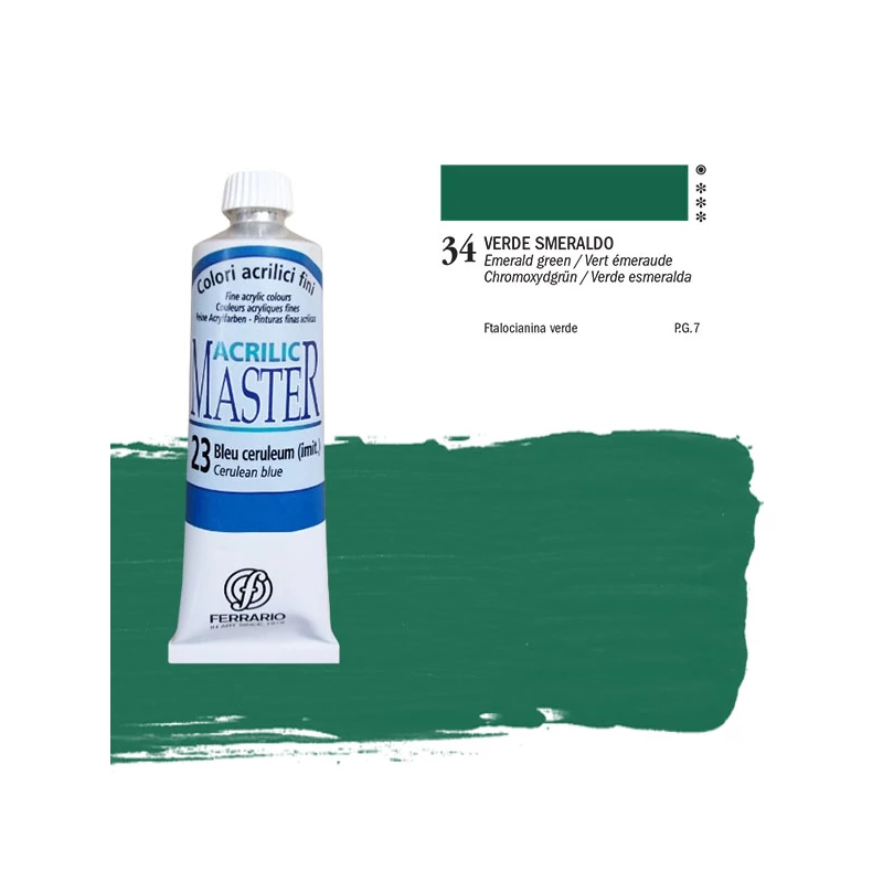 Ferrario Master akrilna boja, 60 ml - 34, emeraude green
