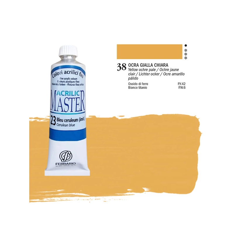 Ferrario Master akrilna boja, 60 ml - 38, yellow ochre light