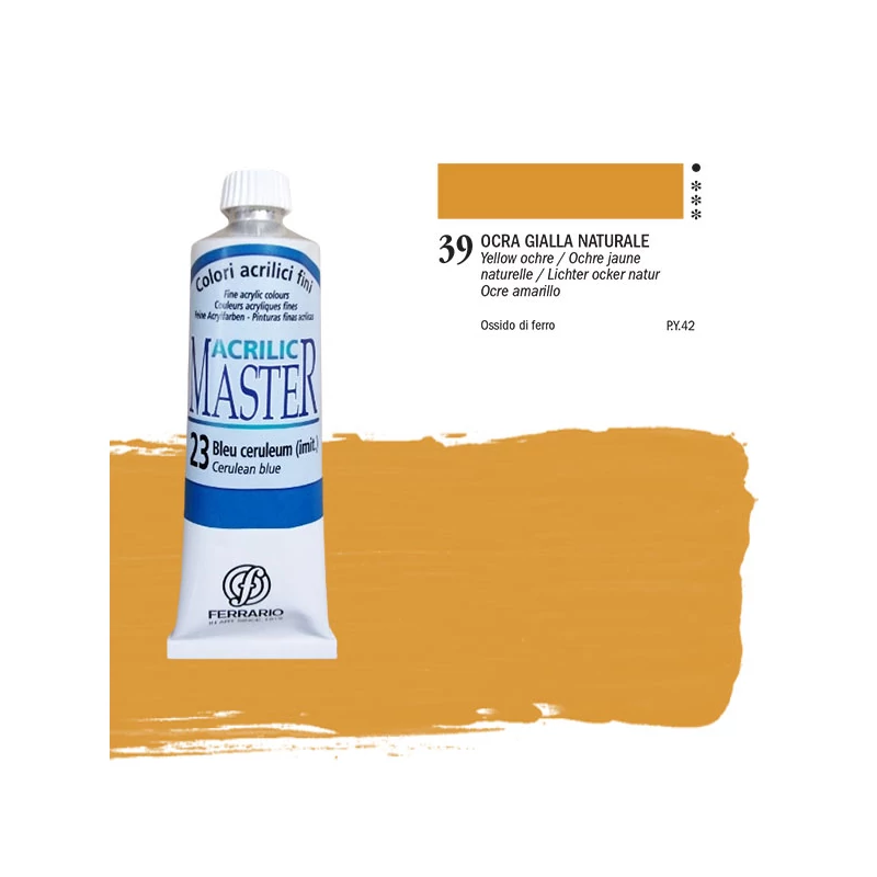 Ferrario Master akrilna boja, 60 ml - 39, yellow ochre