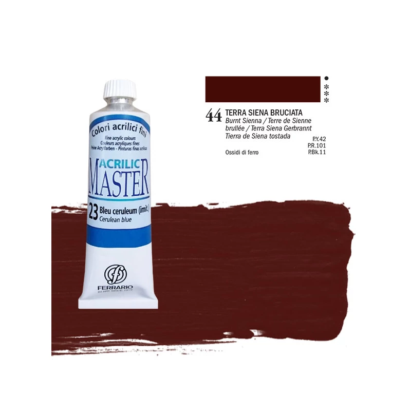Ferrario Master akrilna boja, 60 ml - 44, burnt sienna