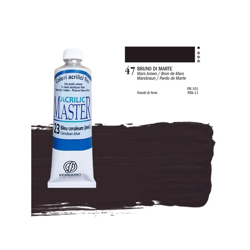 Ferrario Master akrilna boja, 60 ml - 47, mars brown