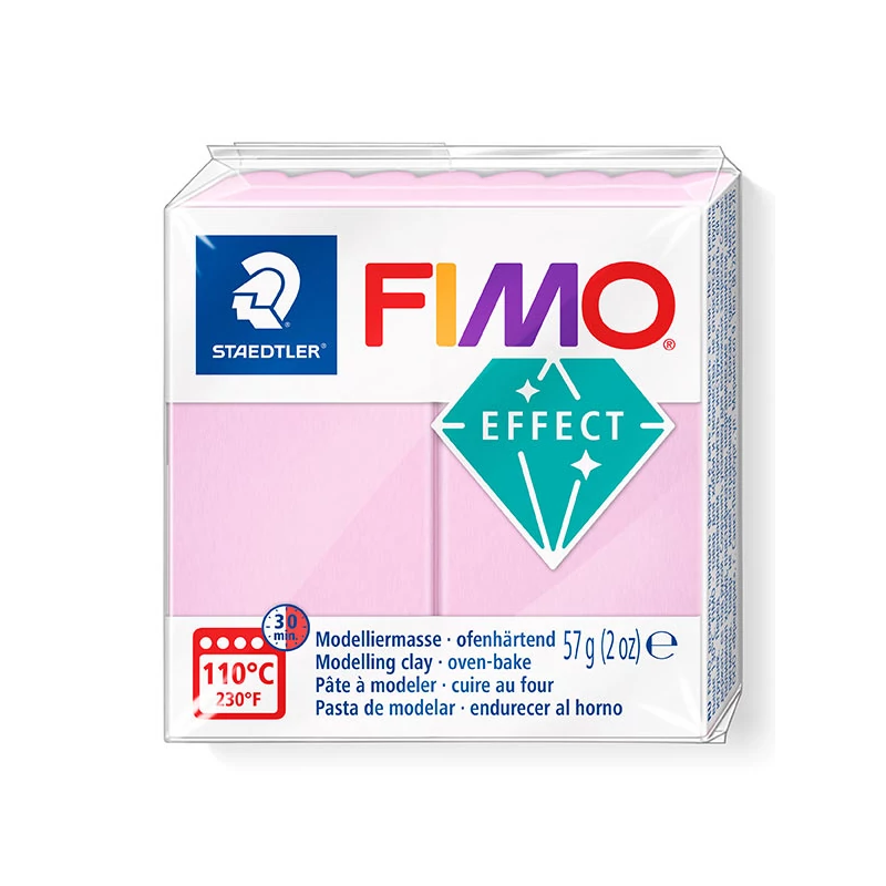 FIMO Effect pečena glina, 57 g - pastelno ružičasti (8020-205)