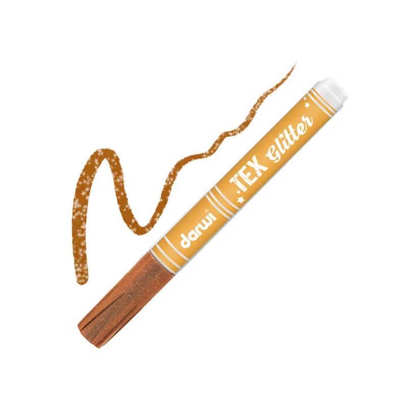 Darwi Tex Glitter tekstilni filc za tamni materijal - bakar