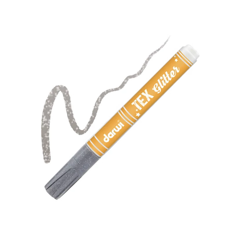 Darwi Tex Glitter tekstilni filc za tamni materijal - srebrni