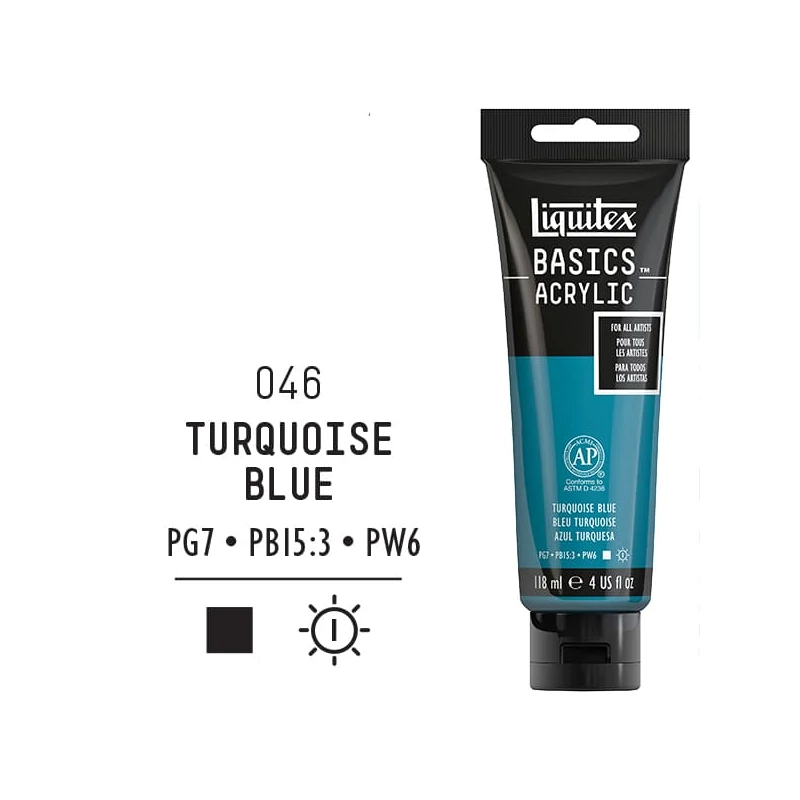 Liquitex Basics akrilna boja, 118 ml - 046, turquoise blue