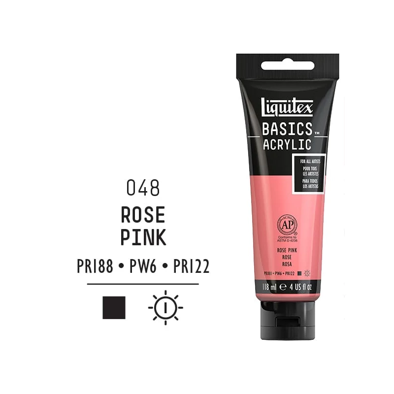 Liquitex Basics akrilna boja, 118 ml - 048, rose pink
