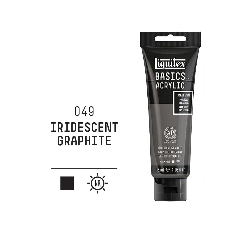 Liquitex Basics akrilna boja, 118 ml - 049, iridescent graphite