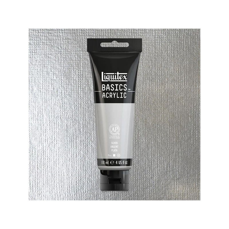 Liquitex Basics akrilna boja, 118 ml - 052, silver