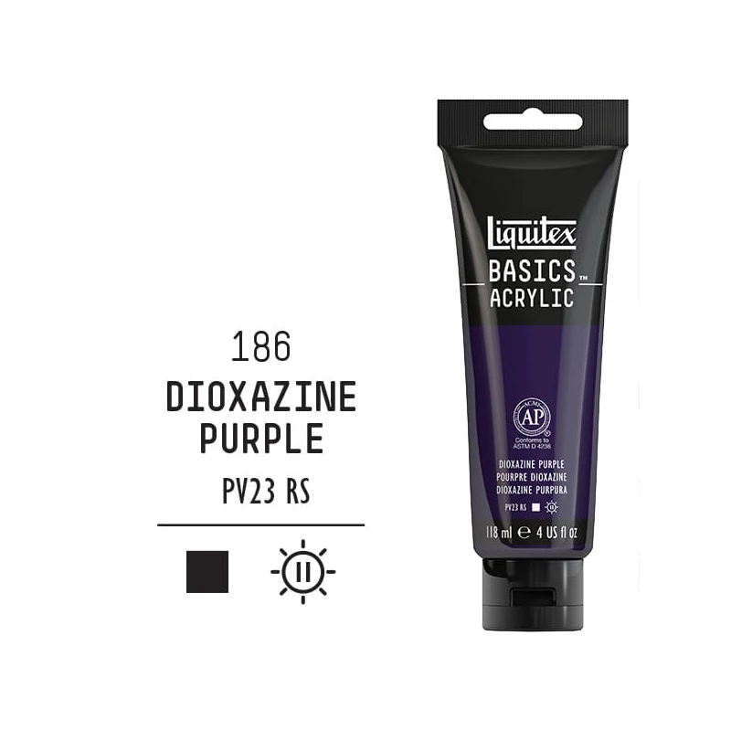 Liquitex Basics akrilna boja, 118 ml - 186, dioxazine purple