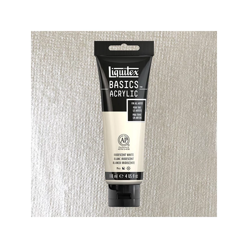 Liquitex Basics akrilna boja, 118 ml - 238, iridescent white