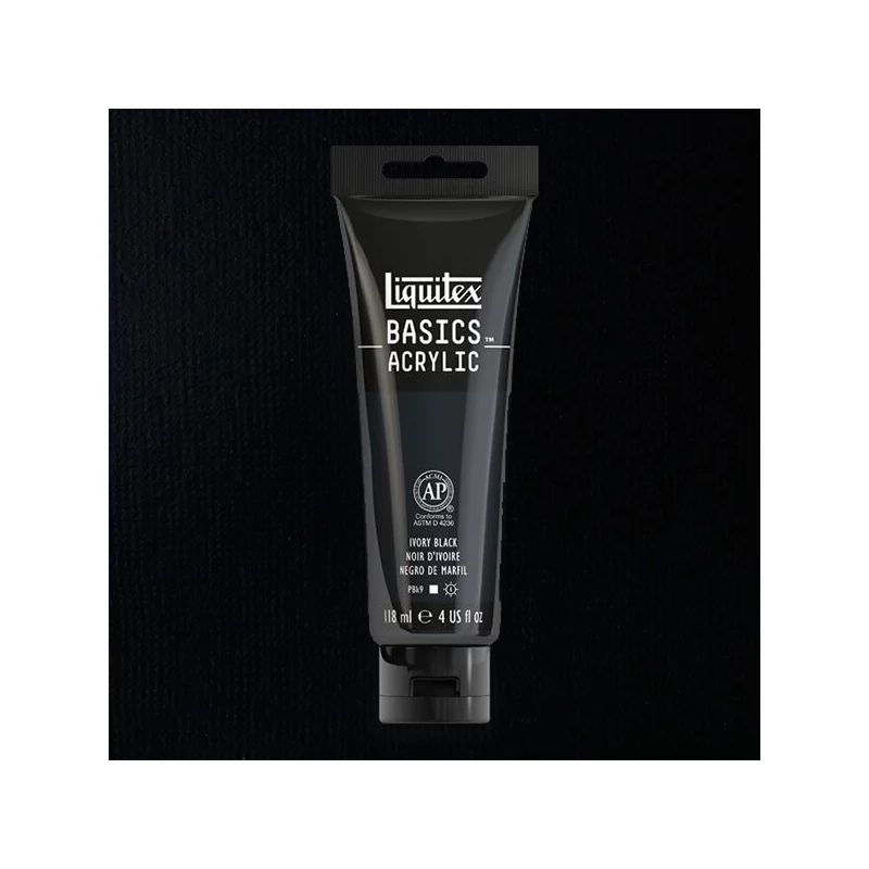 Liquitex Basics akrilna boja, 118 ml - 244, ivory black