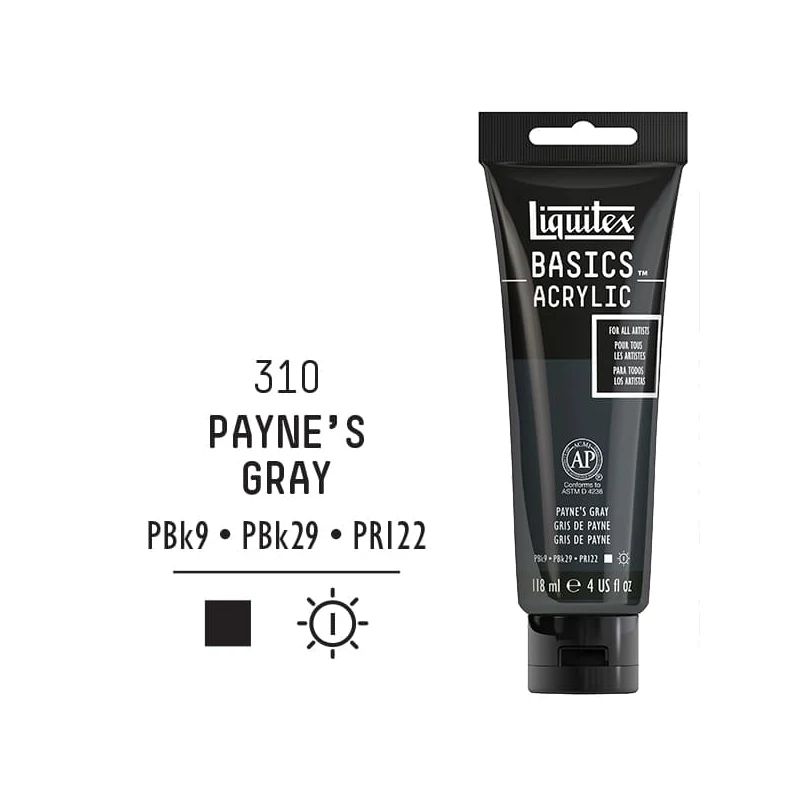 Liquitex Basics akrilna boja, 118 ml - 310, payne's gray