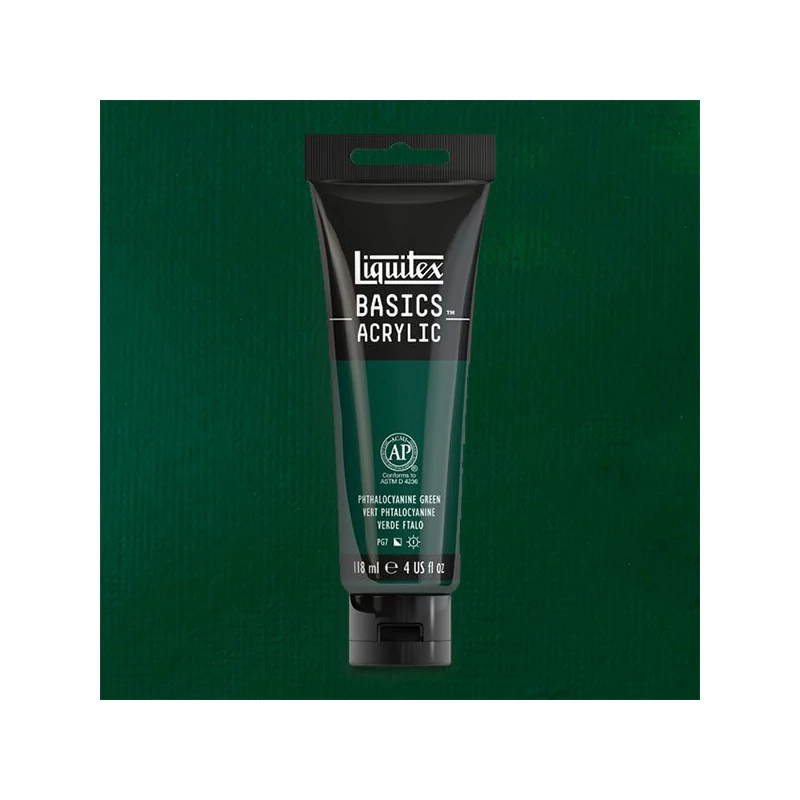 Liquitex Basics akrilna boja, 118 ml - 317, phthalocyanine green