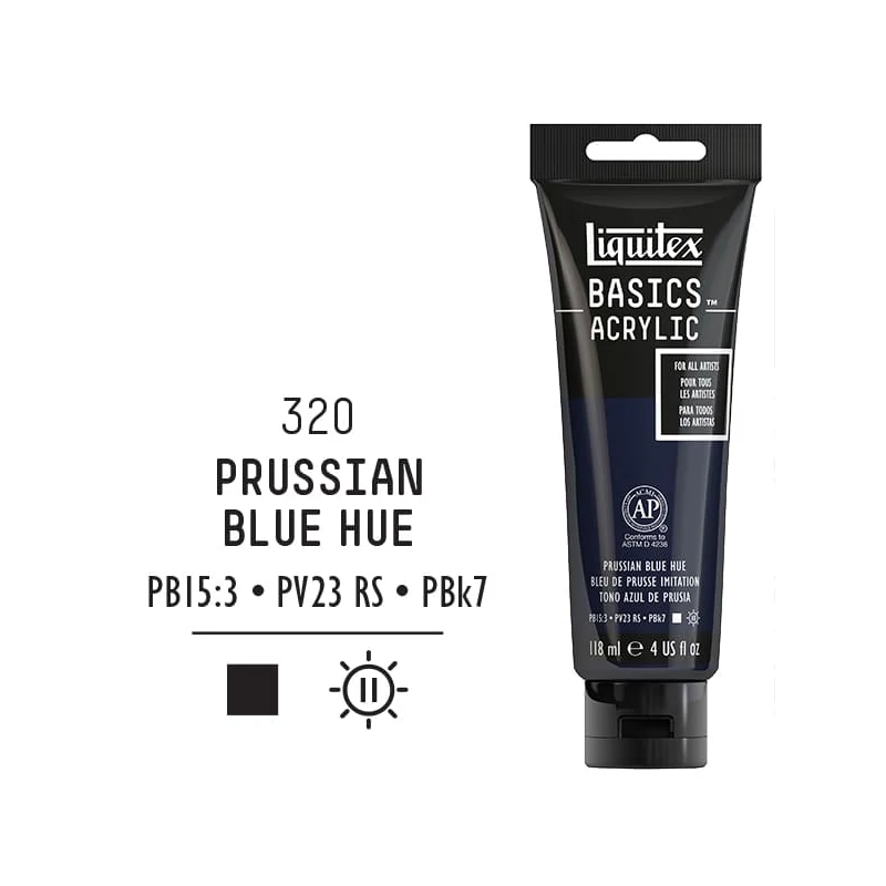 Liquitex Basics akrilna boja, 118 ml - 320, prussian blue hue