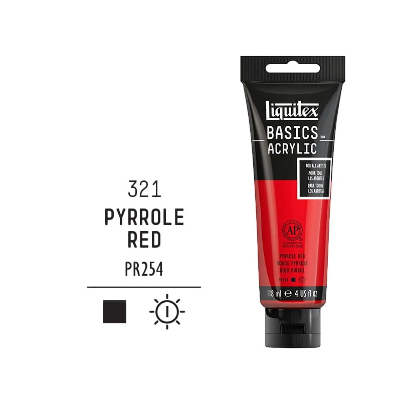 Liquitex Basics akrilna boja, 118 ml - 321, pyrrole red