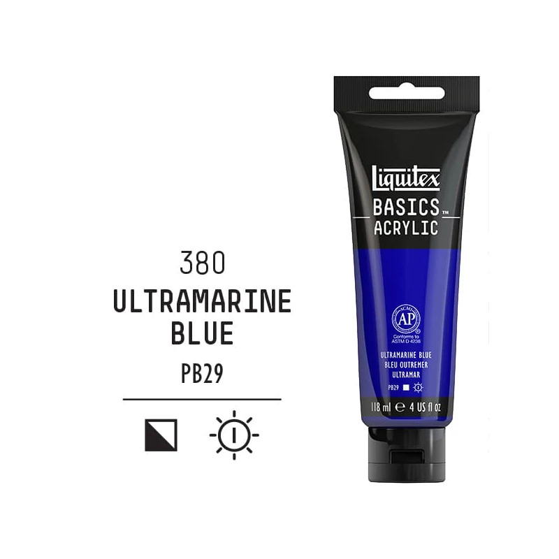 Liquitex Basics akrilna boja, 118 ml - 380, ultramarine blue