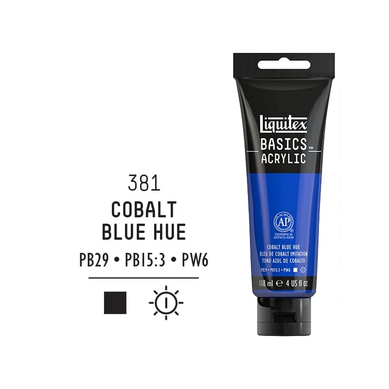 Liquitex Basics akrilna boja, 118 ml - 381, cobalt blue hue