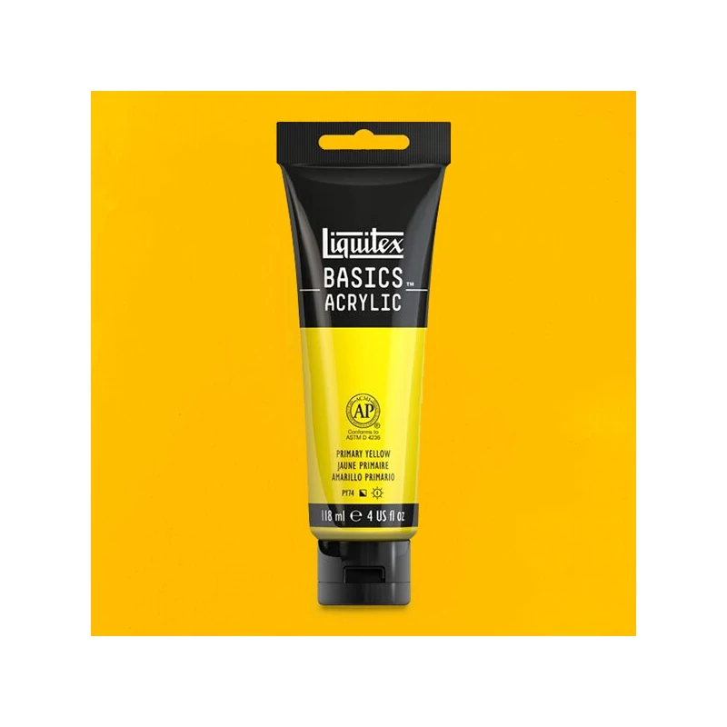 Liquitex Basics akrilna boja, 118 ml - 410, primary yellow