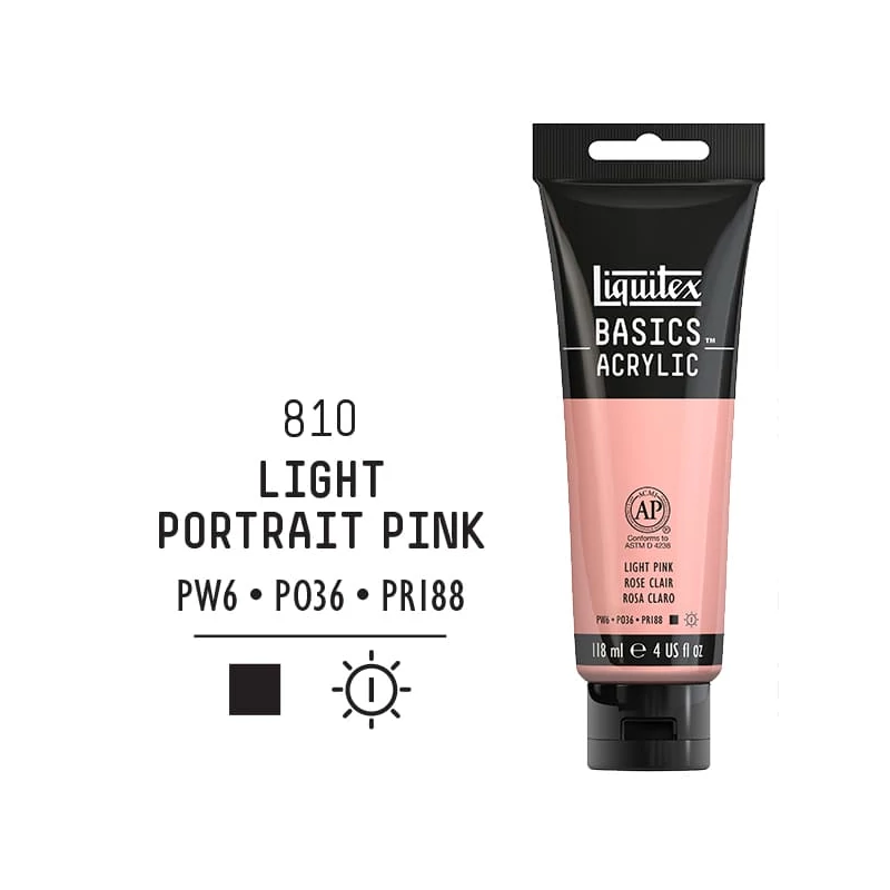 Liquitex Basics akrilna boja, 118 ml - 810, light pink