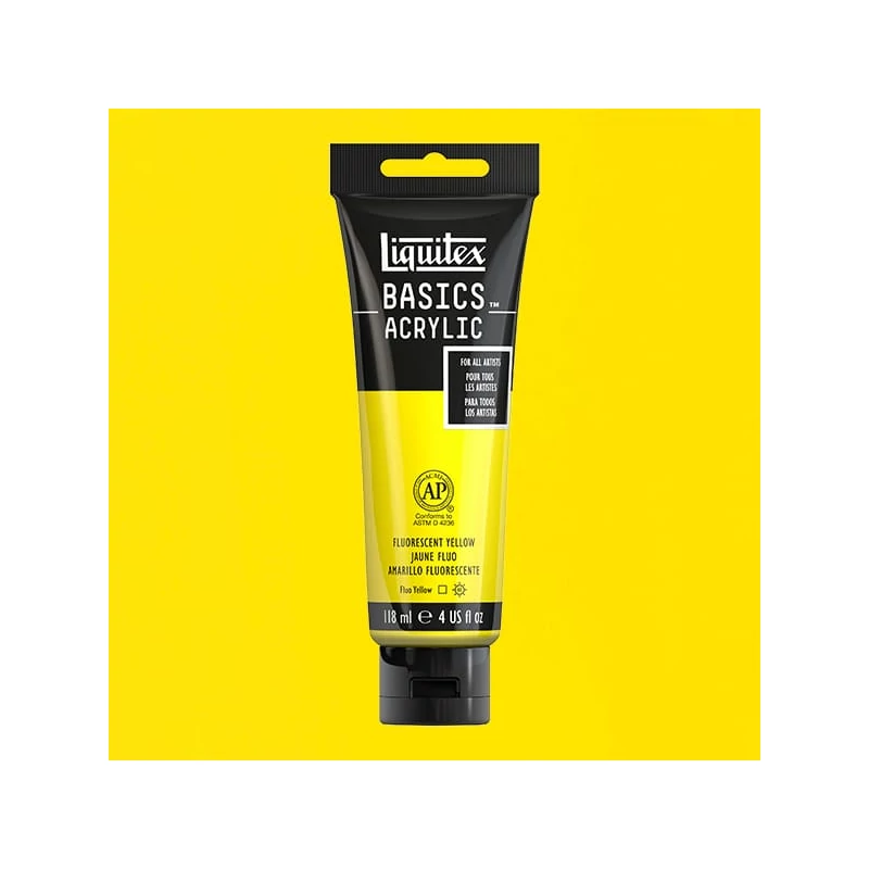 Liquitex Basics akrilna boja, 118 ml - 981, fluorescent yellow