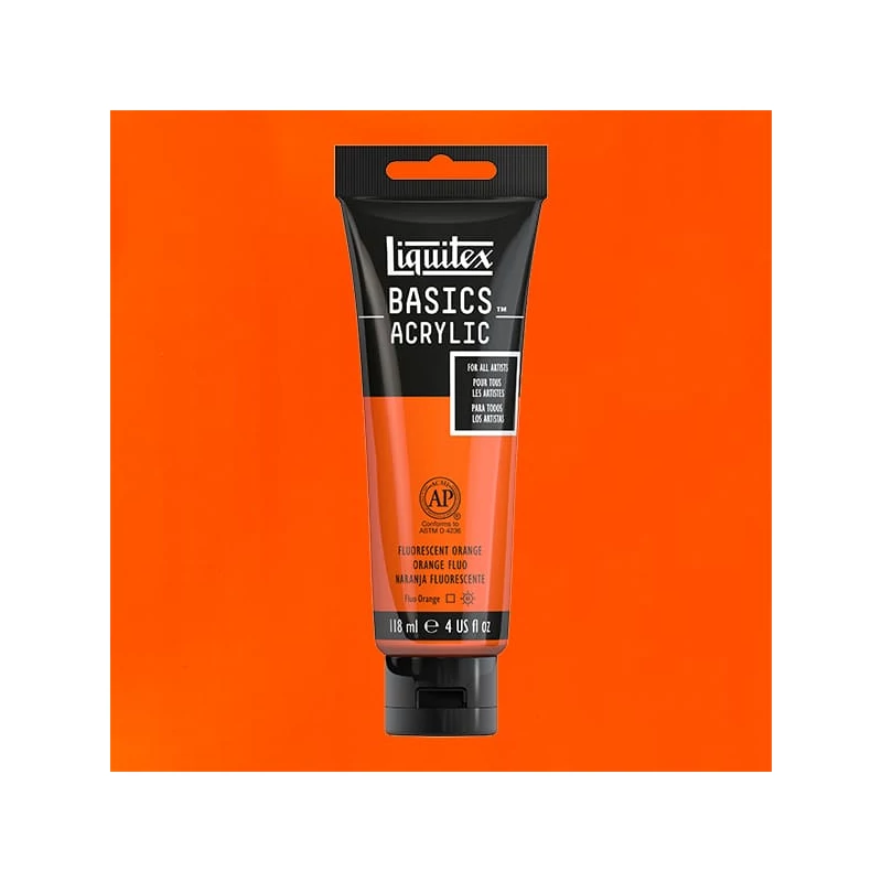 Liquitex Basics akrilna boja, 118 ml - 982, fluorescent orange