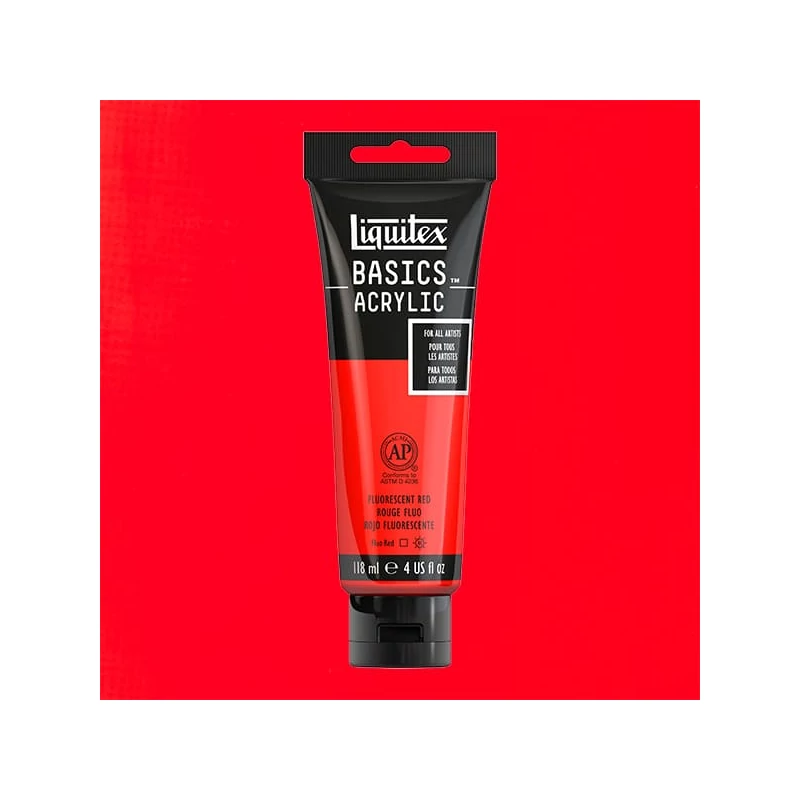 Liquitex Basics akrilna boja, 118 ml - 983, fluorescent red