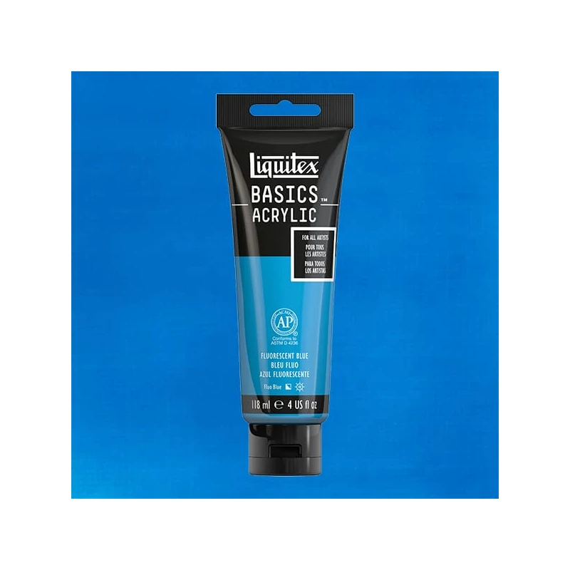 Liquitex Basics akrilna boja, 118 ml - 984, fluorescent blue
