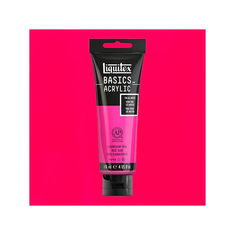 Liquitex Basics akrilna boja, 118 ml - 987, fluorescent pink