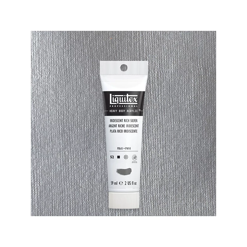 Liquitex Heavy Body akrilna boja, 59 ml - 239, iridescent rich silver
