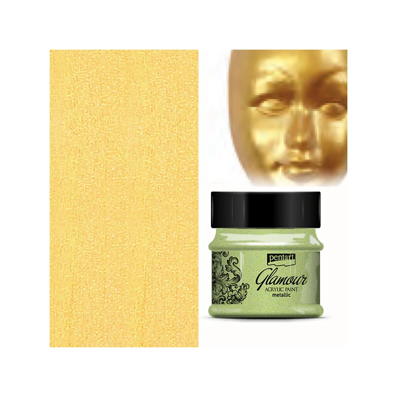 Glamour metalik akrilna boja, 50 ml - zlatna