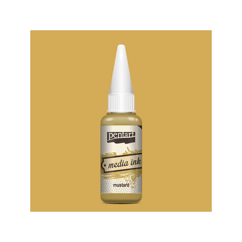 Tinta Pentart Media, tinta boja, 20 ml - senf