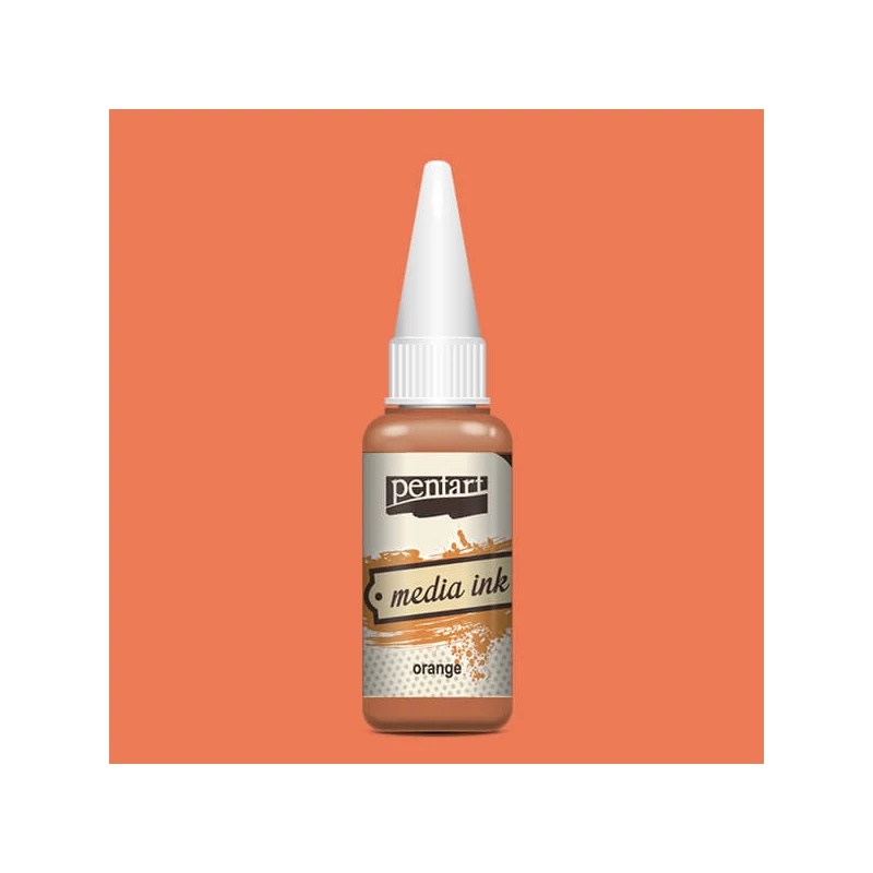 Tinta Pentart Media, tinta boja, 20 ml - narančasta