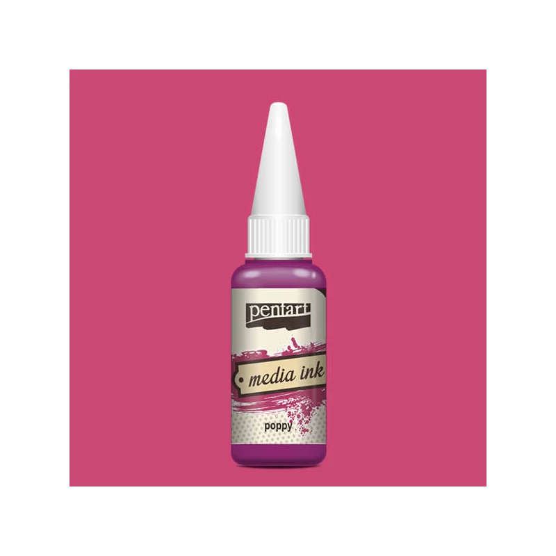 Tinta Pentart Media, tinta boja, 20 ml - mak