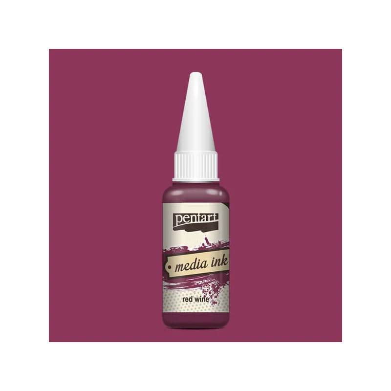 Tinta Pentart Media, tinta boja, 20 ml - crno vino