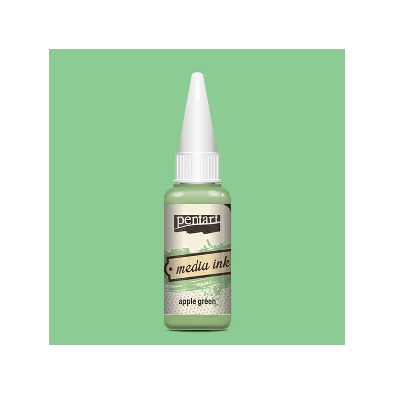 Tinta Pentart Media, tinta boja, 20 ml - zelena jabuka
