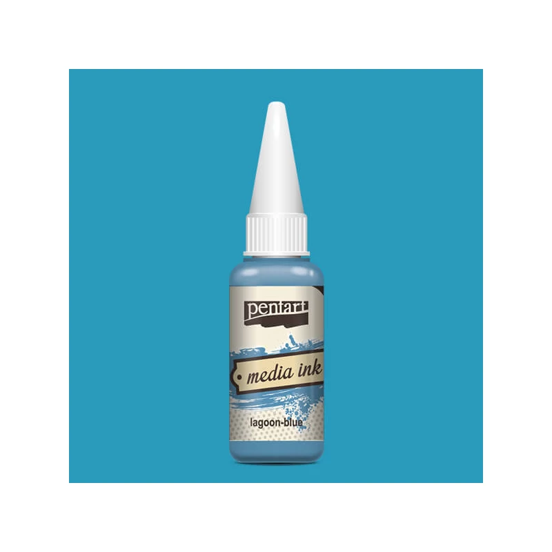 Tinta Pentart Media, tinta boja, 20 ml - lagoon blue
