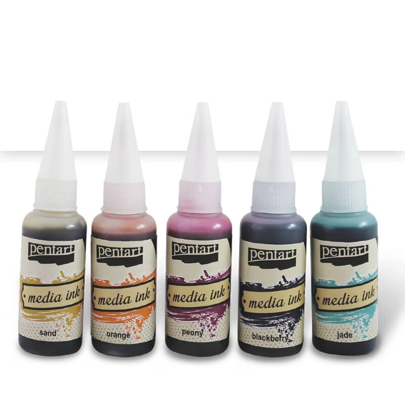 Tinta Pentart Media, tinta boja, 20 ml - bijela