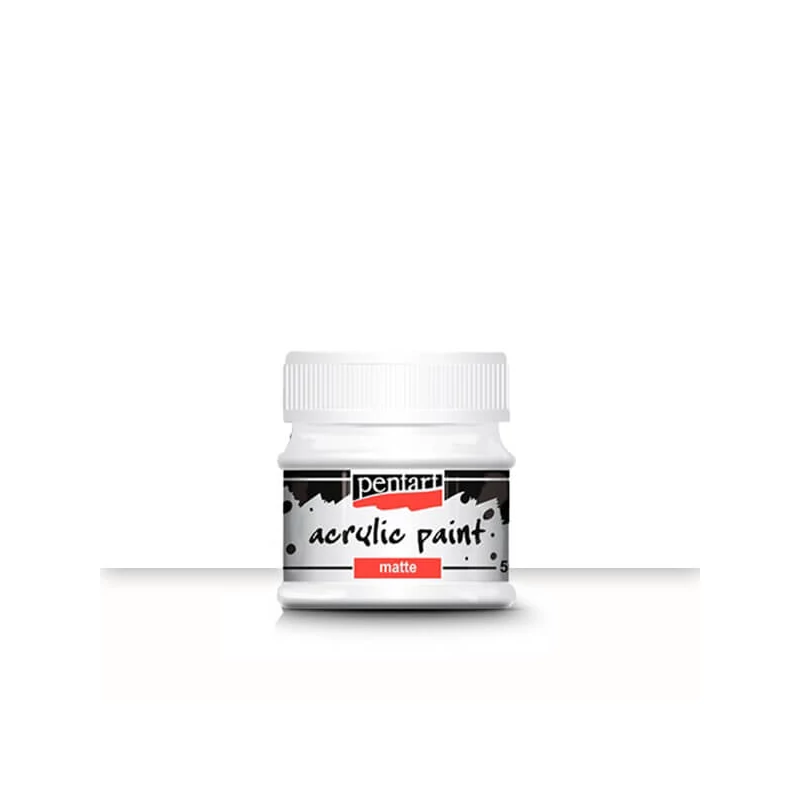 Pentart mat akrilna boja, 50 ml - bijela