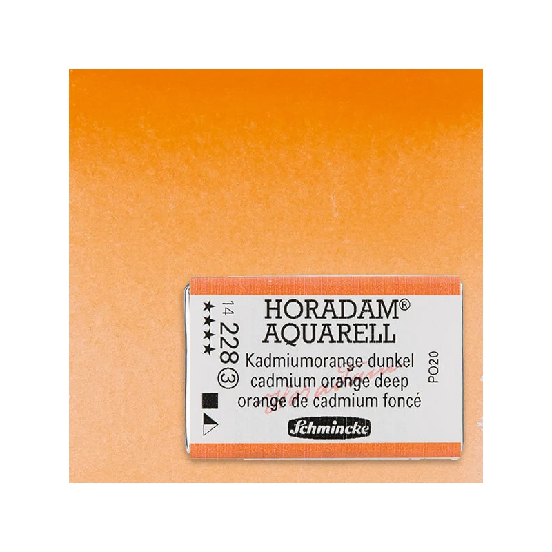 Schmincke Horadam akvarel boja, 1/1 svilenkasta - 28, cadmium orange deep